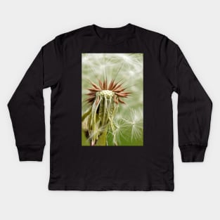 Dandelion macro photography Kids Long Sleeve T-Shirt